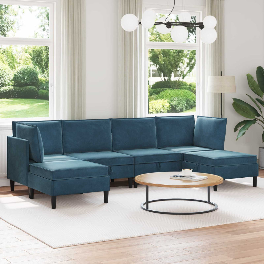 Woonkamer Meubelset Met Kussen 6 Pcs Fluweel - Nordexa Home