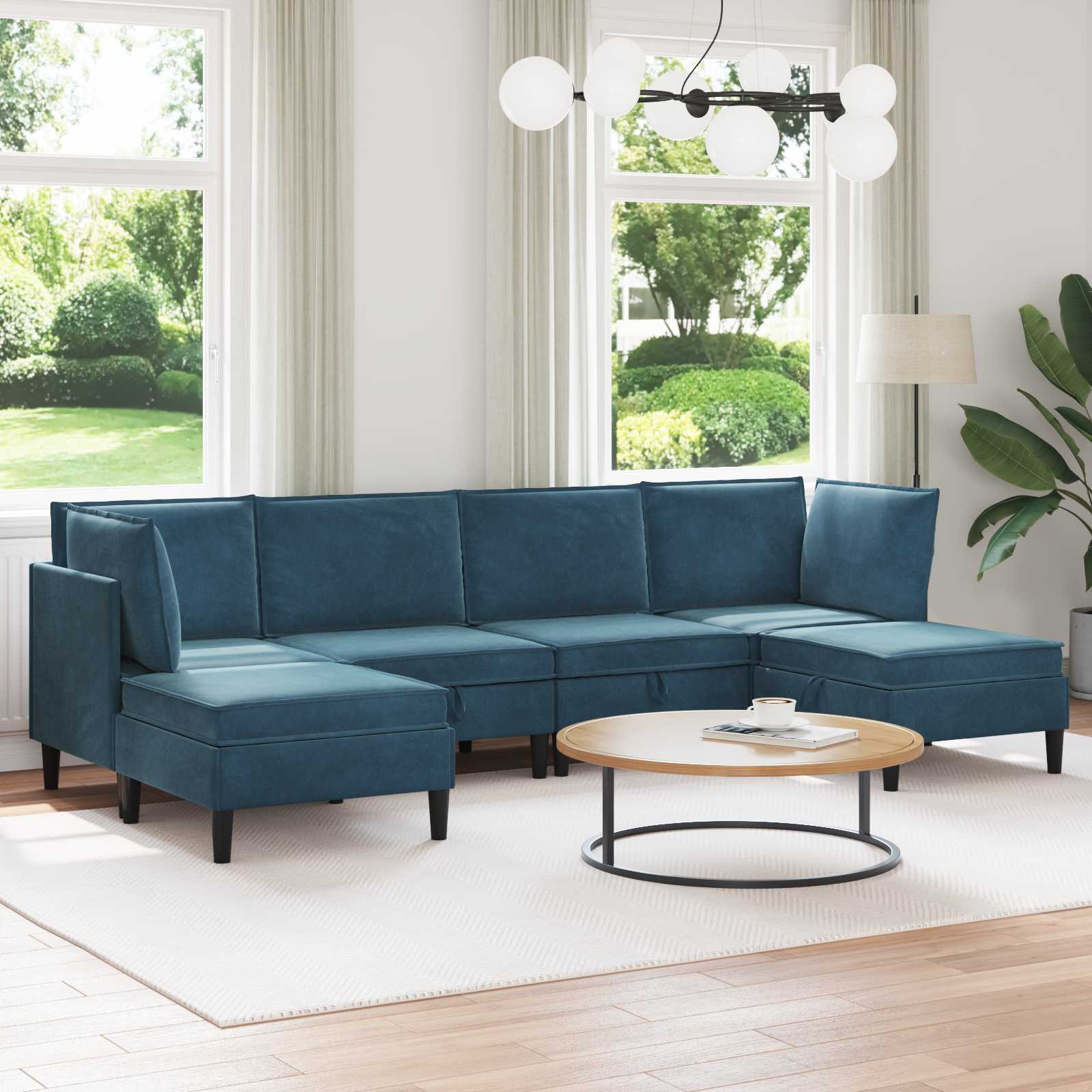 Woonkamer Meubelset Met Kussen 6 Pcs Fluweel - Nordexa Home