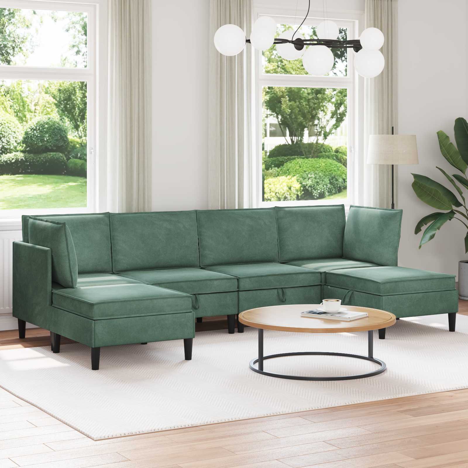 Woonkamer Meubelset Met Kussen 6 Pcs Fluweel - Nordexa Home