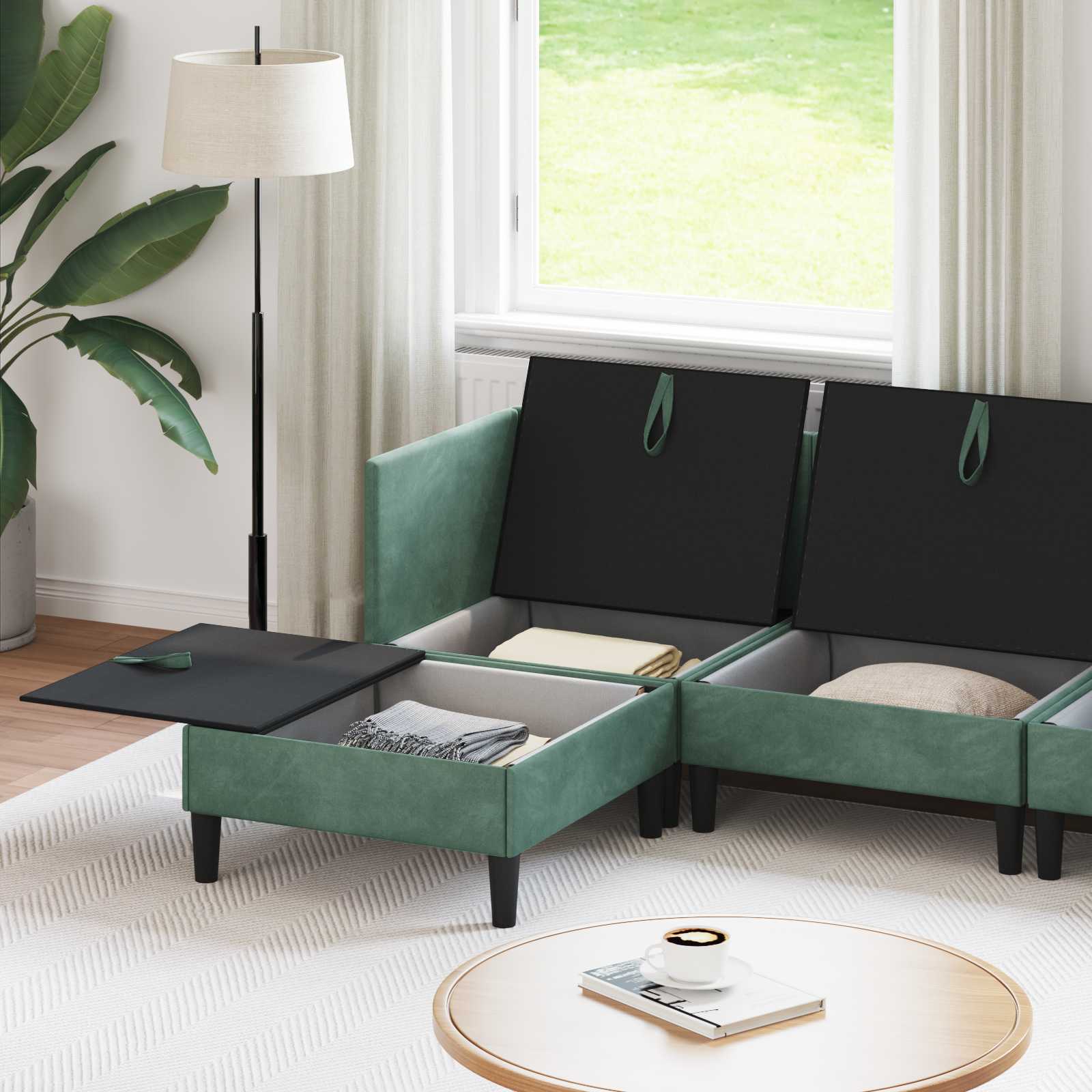 Woonkamer Meubelset Met Kussen 6 Pcs Fluweel - Nordexa Home