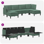 Woonkamer Meubelset Met Kussen 6 Pcs Fluweel - Nordexa Home