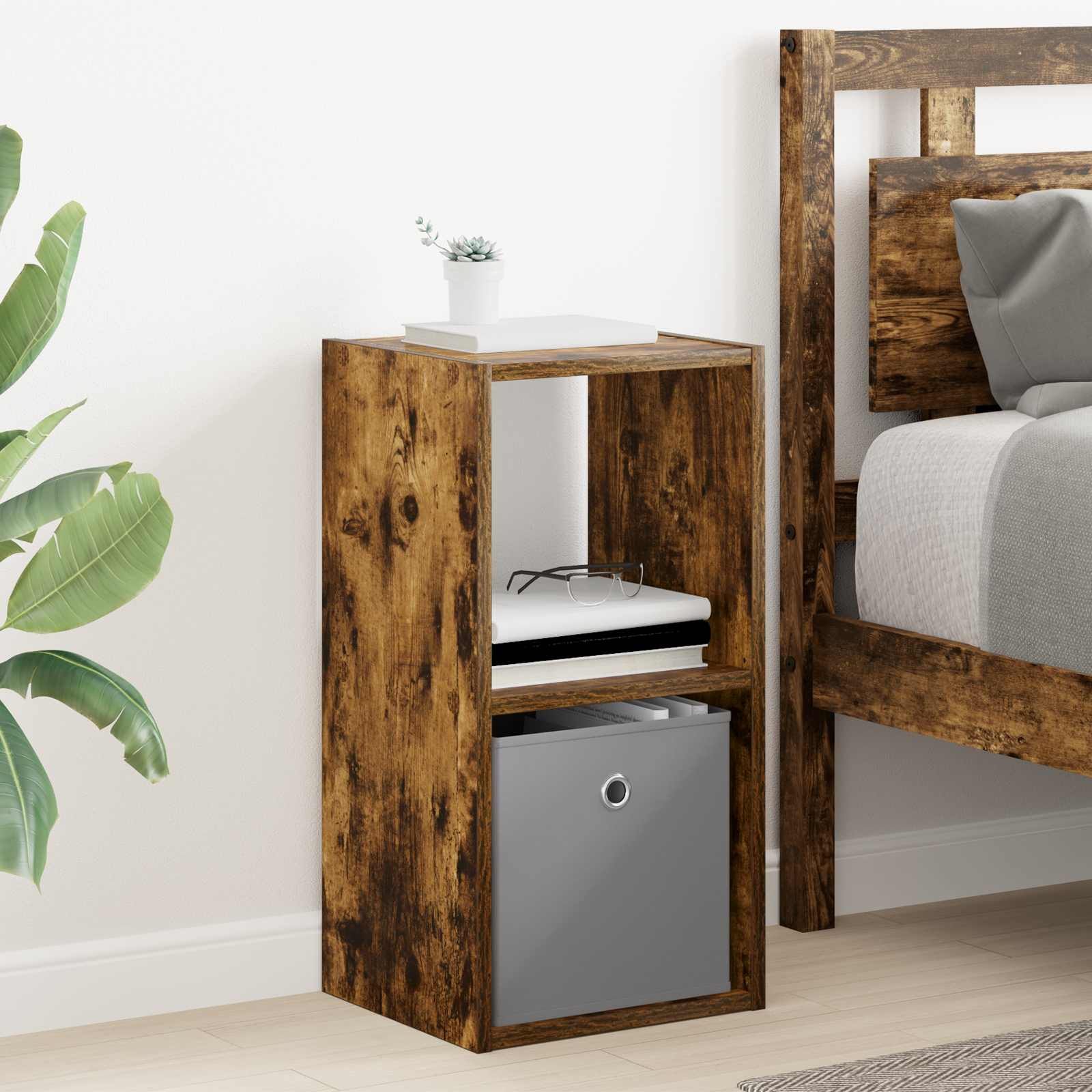 Nachtkastje 30,5 X 27 X 59,5 Cm Bewerkt Hout - Nordexa Home