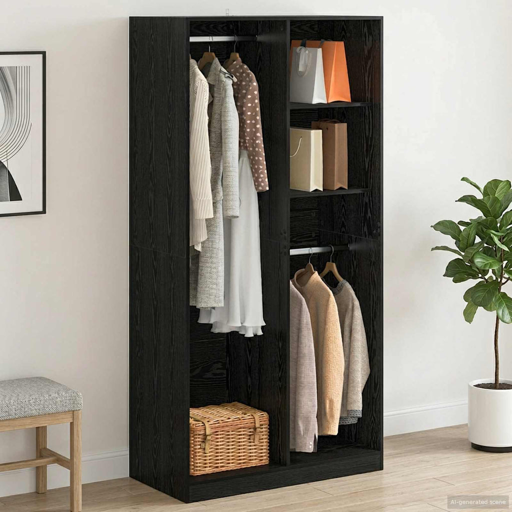 Zwart Eiken Kledingkast Copenhagen - Nordexa Home
